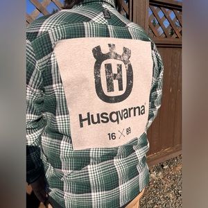 Husqvarna upcycled flannel
